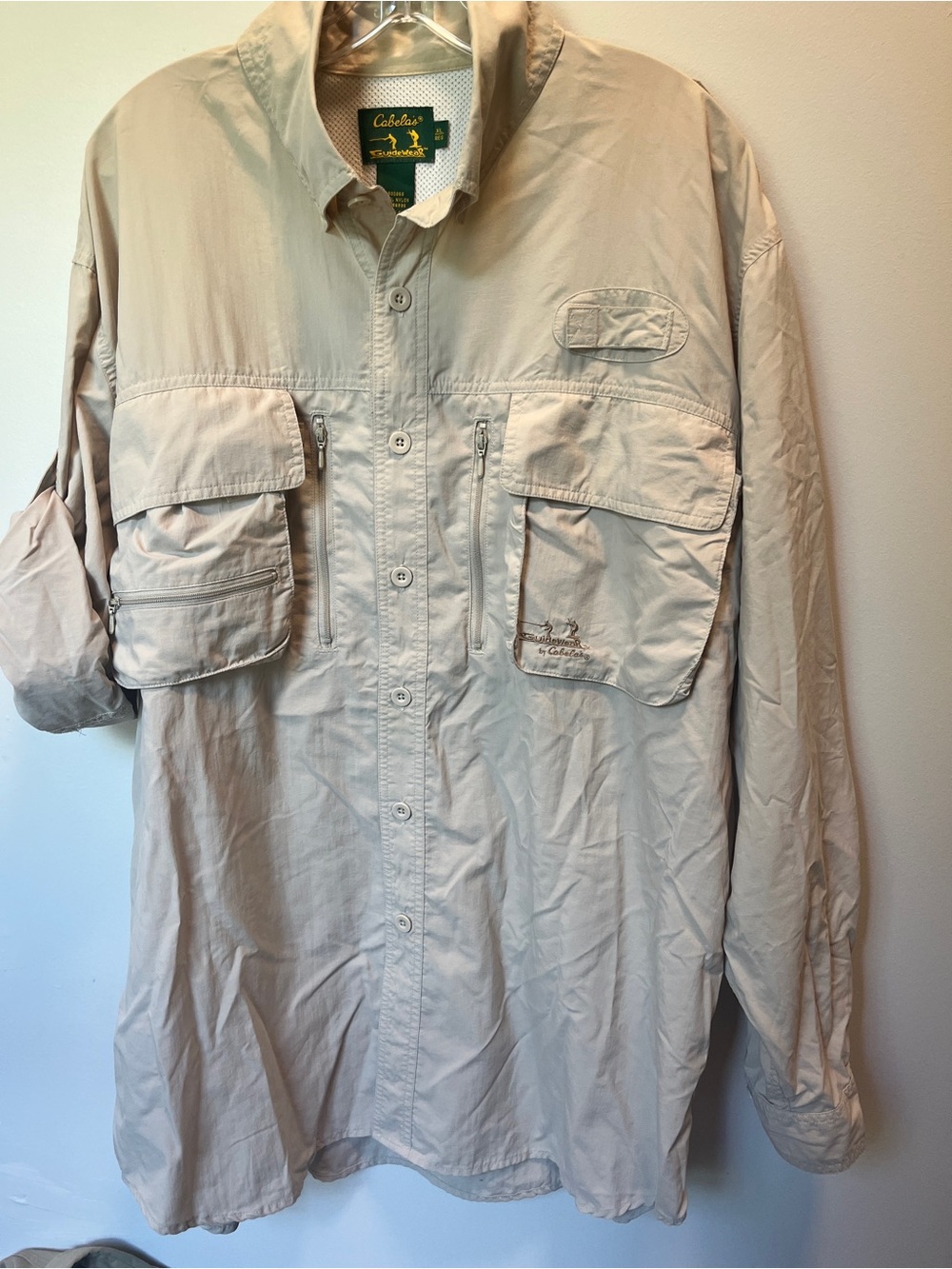 Cabella’s Guidewear Tan Hunting/Fishing Shirt XL